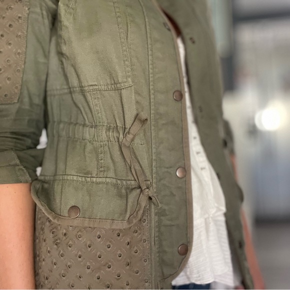 Military Jacket with Eyelet detail small - Picture 3 of 13